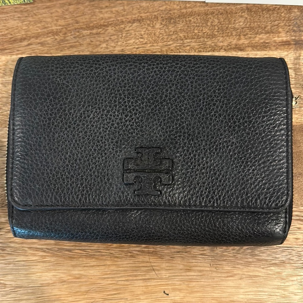Tory Burch black leather satchel